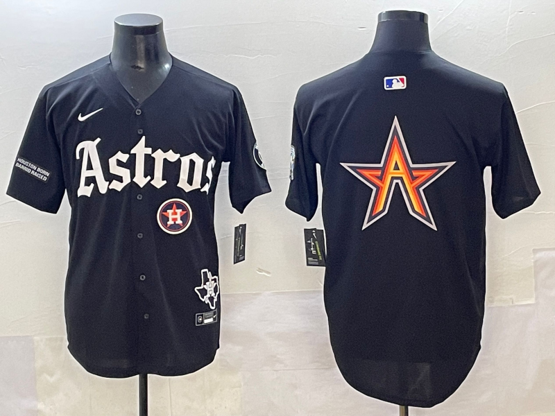 Men Houston Astros blank black MLB Nike 2025 jersey style  11->youth mlb jersey->Youth Jersey